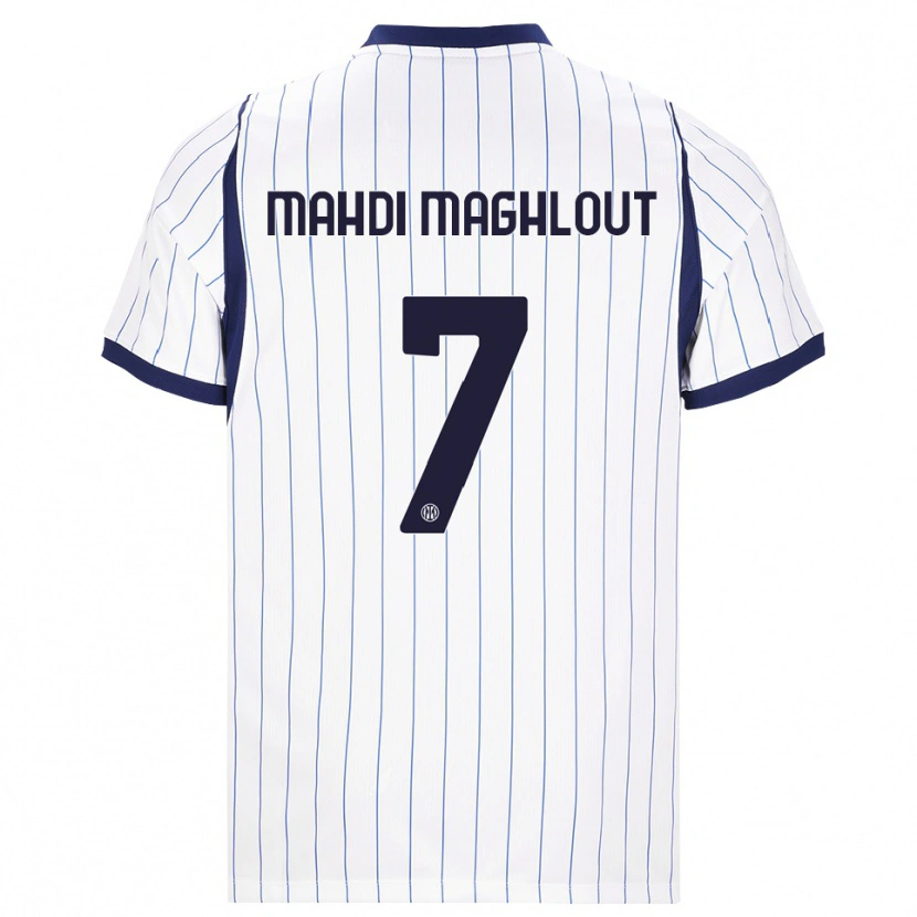 Danxen Kinder Ali Mahdi Maghlout #7 Weiß Dunkelblau Auswärtstrikot Trikot 2026/27 T-Shirt Schweiz