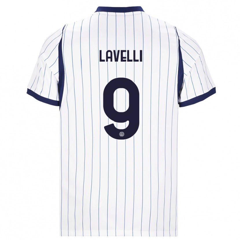 Danxen Kinder Matteo Lavelli #9 Weiß Dunkelblau Auswärtstrikot Trikot 2026/27 T-Shirt Schweiz