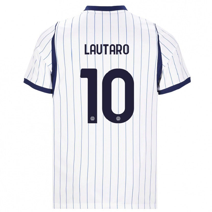 Danxen Kinder Lautaro Martínez #10 Weiß Dunkelblau Auswärtstrikot Trikot 2026/27 T-Shirt Schweiz