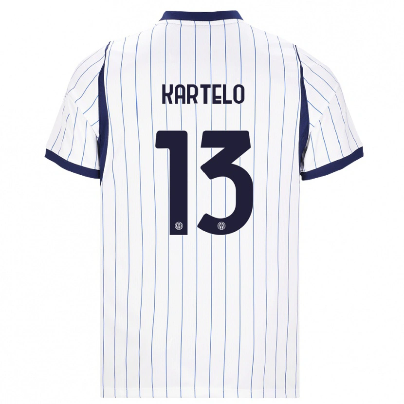 Danxen Kinder Dominik Kartelo #13 Weiß Dunkelblau Auswärtstrikot Trikot 2026/27 T-Shirt Schweiz