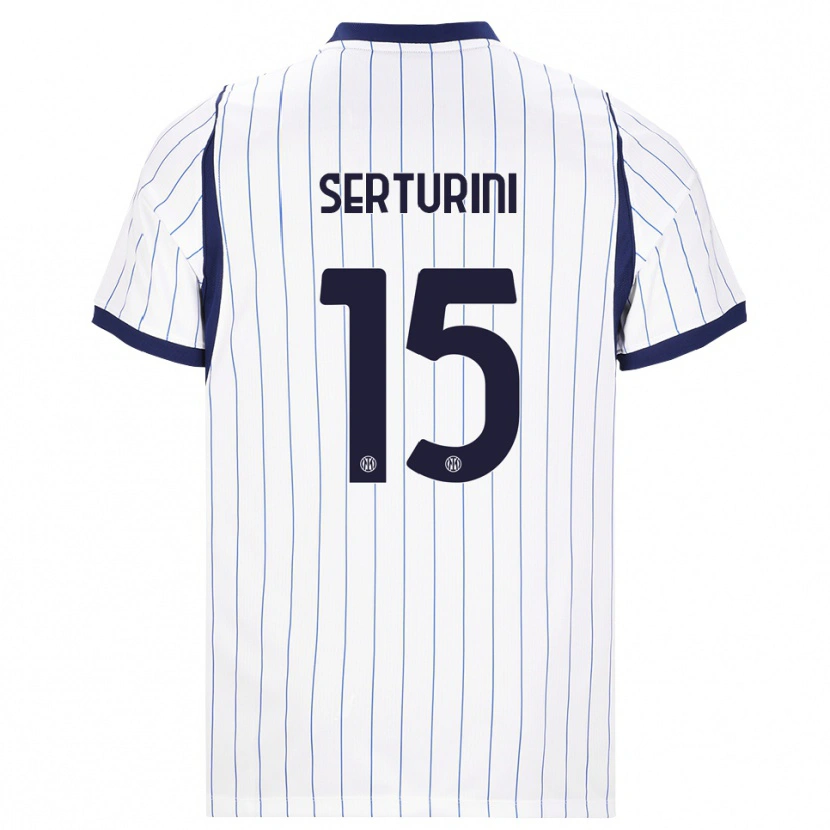 Danxen Kinder Annamaria Serturini #15 Weiß Dunkelblau Auswärtstrikot Trikot 2026/27 T-Shirt Schweiz
