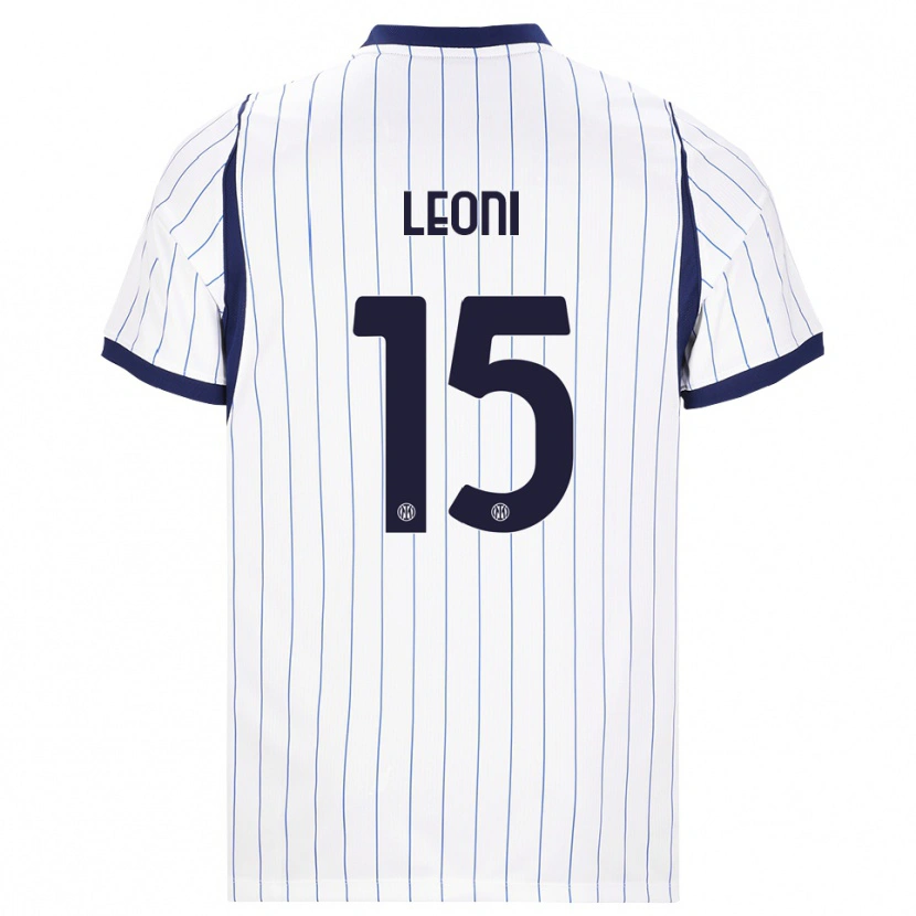 Danxen Kinder Luca Leoni #15 Weiß Dunkelblau Auswärtstrikot Trikot 2026/27 T-Shirt Schweiz