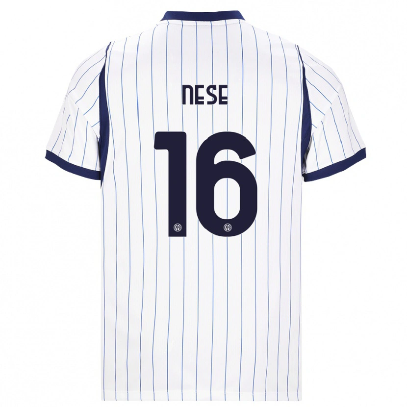 Danxen Kinder Alessio Nese #16 Weiß Dunkelblau Auswärtstrikot Trikot 2026/27 T-Shirt Schweiz