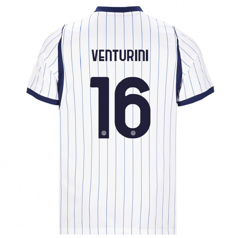 Danxen Kinder Matteo Venturini #16 Weiß Dunkelblau Auswärtstrikot Trikot 2026/27 T-Shirt Schweiz