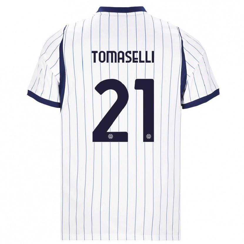 Danxen Kinder Martina Tomaselli #21 Weiß Dunkelblau Auswärtstrikot Trikot 2026/27 T-Shirt Schweiz