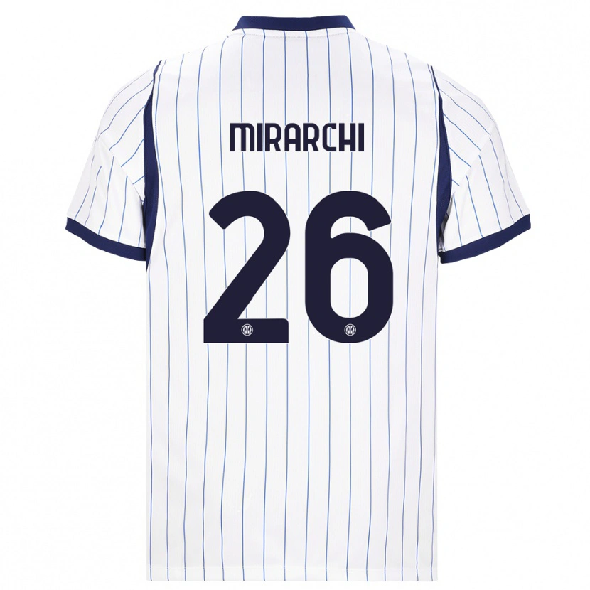 Danxen Kinder Mattia Mirarchi #26 Weiß Dunkelblau Auswärtstrikot Trikot 2026/27 T-Shirt Schweiz