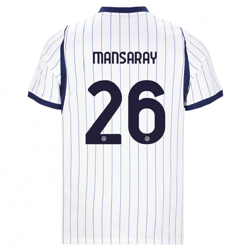 Danxen Kinder Jasmin Mansaray #26 Weiß Dunkelblau Auswärtstrikot Trikot 2026/27 T-Shirt Schweiz