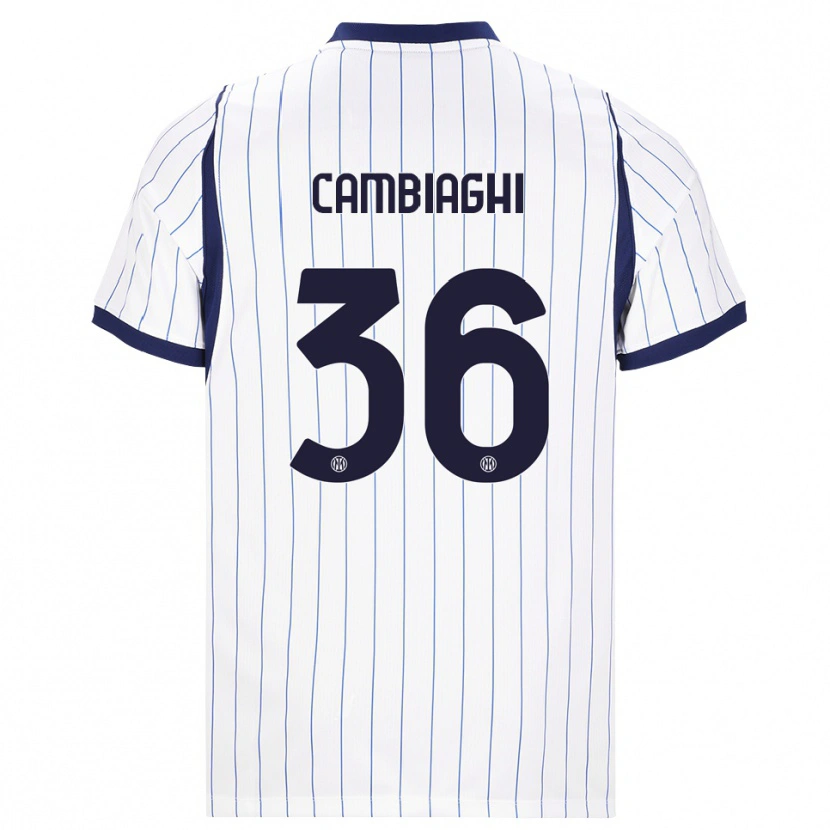 Danxen Kinder Michela Cambiaghi #36 Weiß Dunkelblau Auswärtstrikot Trikot 2026/27 T-Shirt Schweiz