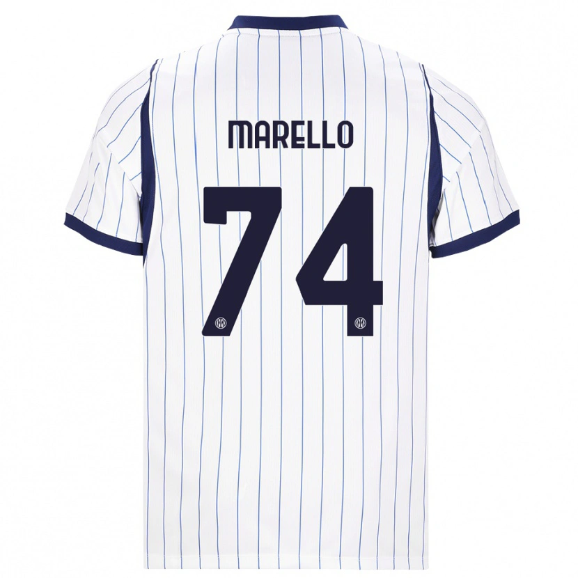Danxen Kinder Mattia Marello #74 Weiß Dunkelblau Auswärtstrikot Trikot 2026/27 T-Shirt Schweiz