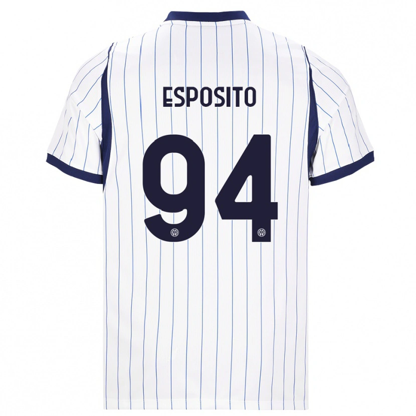 Danxen Kinder Pio Esposito #94 Weiß Dunkelblau Auswärtstrikot Trikot 2026/27 T-Shirt Schweiz