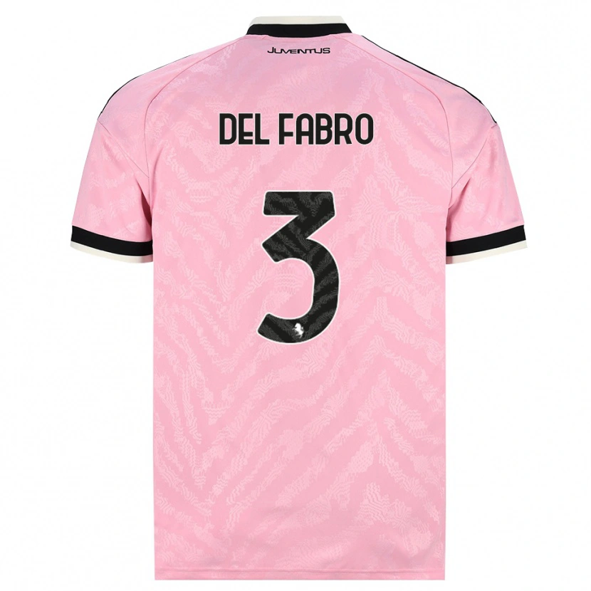 Danxen Kinder Jacopo Del Fabro #3 Pink Schwarz Auswärtstrikot Trikot 2026/27 T-Shirt Schweiz
