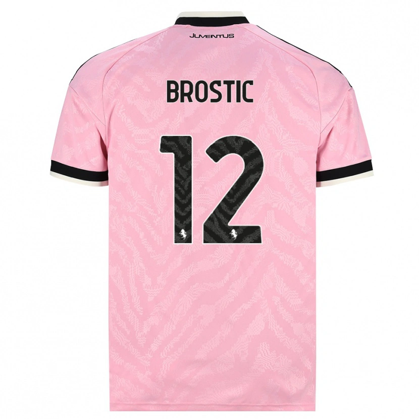 Danxen Kinder Gabriel Broștic #12 Pink Schwarz Auswärtstrikot Trikot 2026/27 T-Shirt Schweiz
