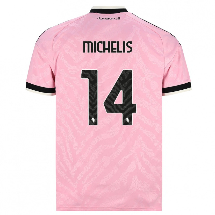 Danxen Kinder Mattia Michelis #14 Pink Schwarz Auswärtstrikot Trikot 2026/27 T-Shirt Schweiz