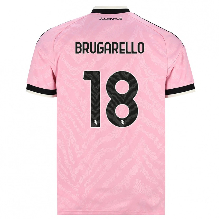 Danxen Kinder Mattia Brugarello #18 Pink Schwarz Auswärtstrikot Trikot 2026/27 T-Shirt Schweiz