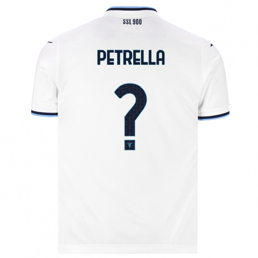Danxen Kinder Anthony Petrella #0 Weiß Dunkelblau Auswärtstrikot Trikot 2026/27 T-Shirt Schweiz