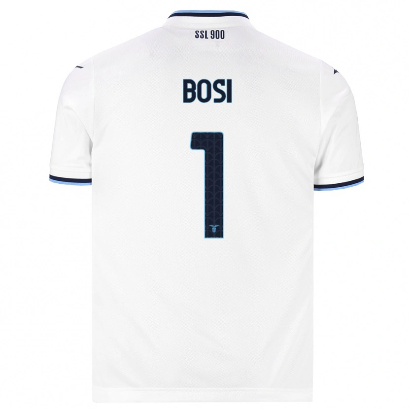Danxen Kinder Gioele Bosi #1 Weiß Dunkelblau Auswärtstrikot Trikot 2026/27 T-Shirt Schweiz