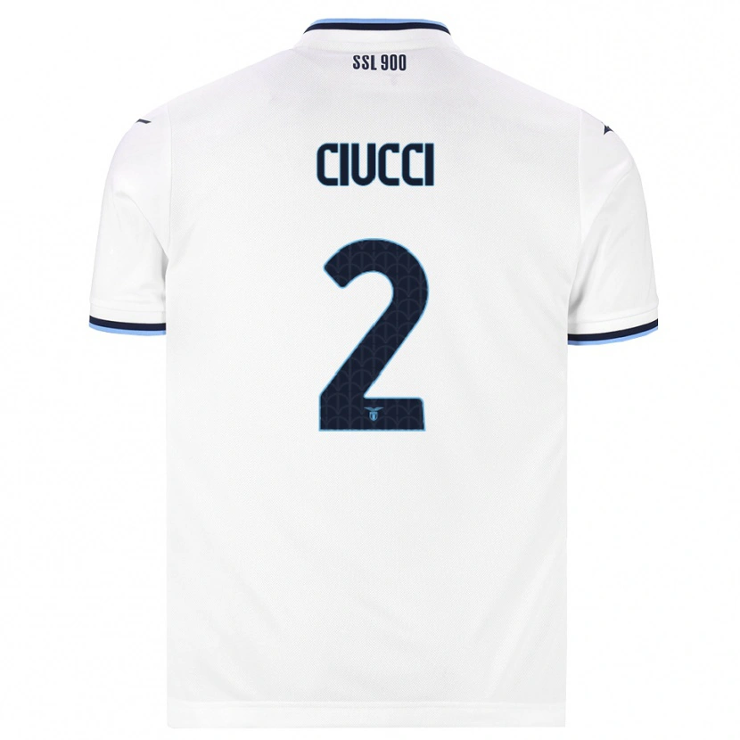 Danxen Kinder Federico Ciucci #2 Weiß Dunkelblau Auswärtstrikot Trikot 2026/27 T-Shirt Schweiz