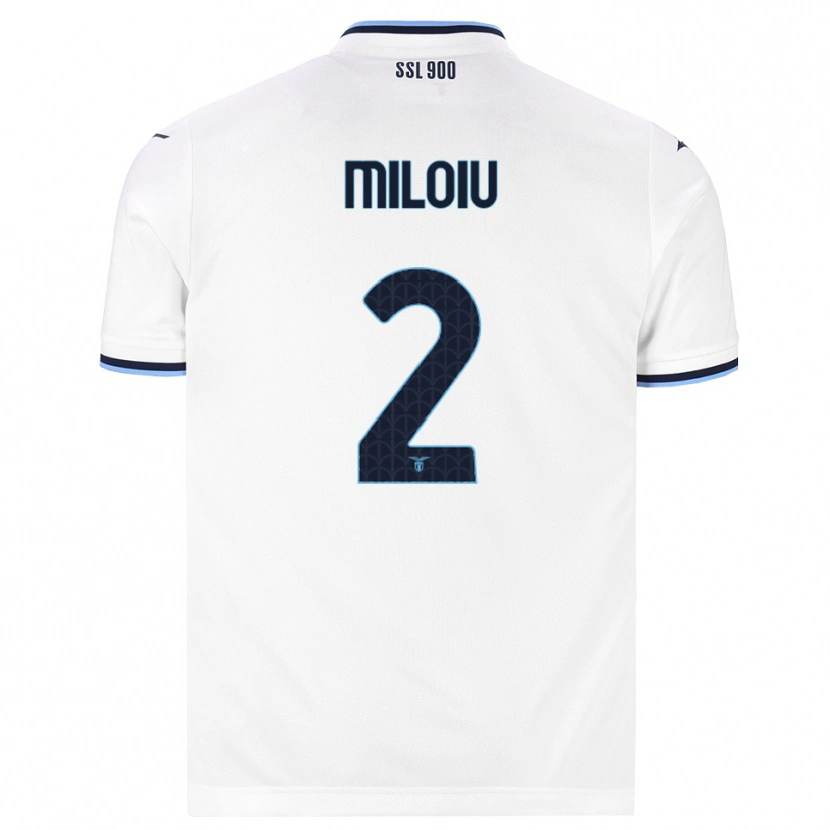 Danxen Kinder Alexandru Miloiu #2 Weiß Dunkelblau Auswärtstrikot Trikot 2026/27 T-Shirt Schweiz