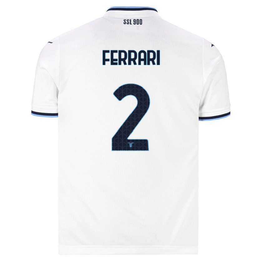 Danxen Kinder Lorenzo Ferrari #2 Weiß Dunkelblau Auswärtstrikot Trikot 2026/27 T-Shirt Schweiz