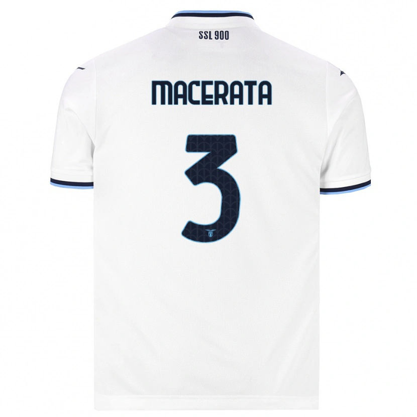 Danxen Kinder Francesco Macerata #3 Weiß Dunkelblau Auswärtstrikot Trikot 2026/27 T-Shirt Schweiz
