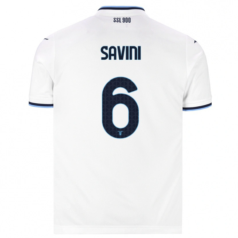 Danxen Kinder Federica Savini #6 Weiß Dunkelblau Auswärtstrikot Trikot 2026/27 T-Shirt Schweiz