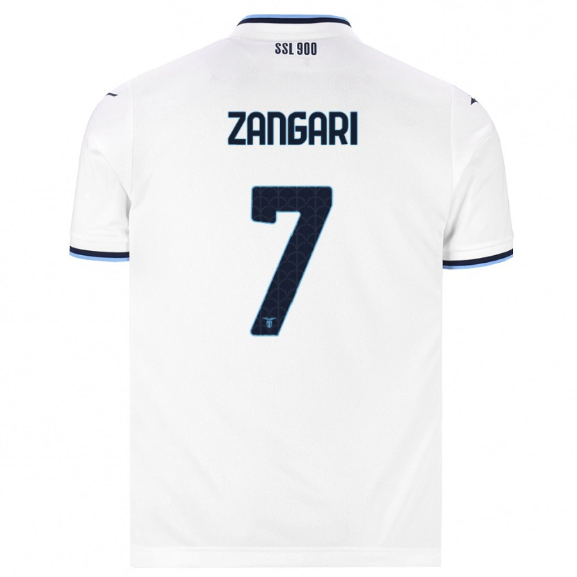 Danxen Kinder Vincenzo Zangari #7 Weiß Dunkelblau Auswärtstrikot Trikot 2026/27 T-Shirt Schweiz