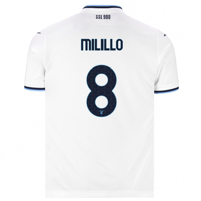 Danxen Kinder Flavio Milillo #8 Weiß Dunkelblau Auswärtstrikot Trikot 2026/27 T-Shirt Schweiz