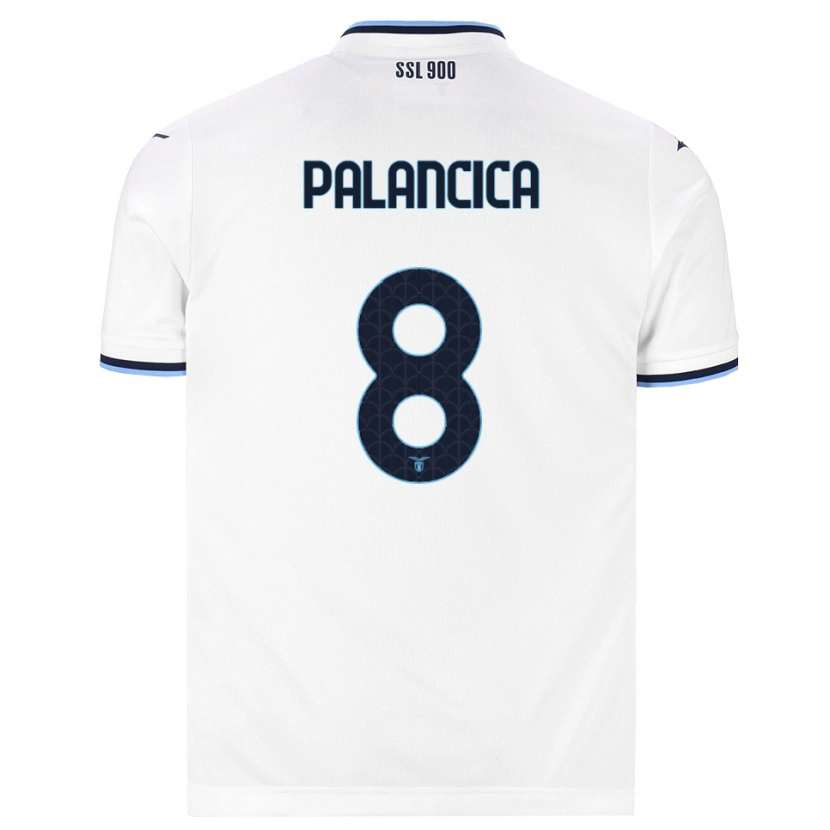 Danxen Kinder Cristian Palancica #8 Weiß Dunkelblau Auswärtstrikot Trikot 2026/27 T-Shirt Schweiz