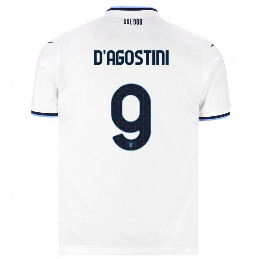 Danxen Kinder Lorenzo D'agostini #9 Weiß Dunkelblau Auswärtstrikot Trikot 2026/27 T-Shirt Schweiz