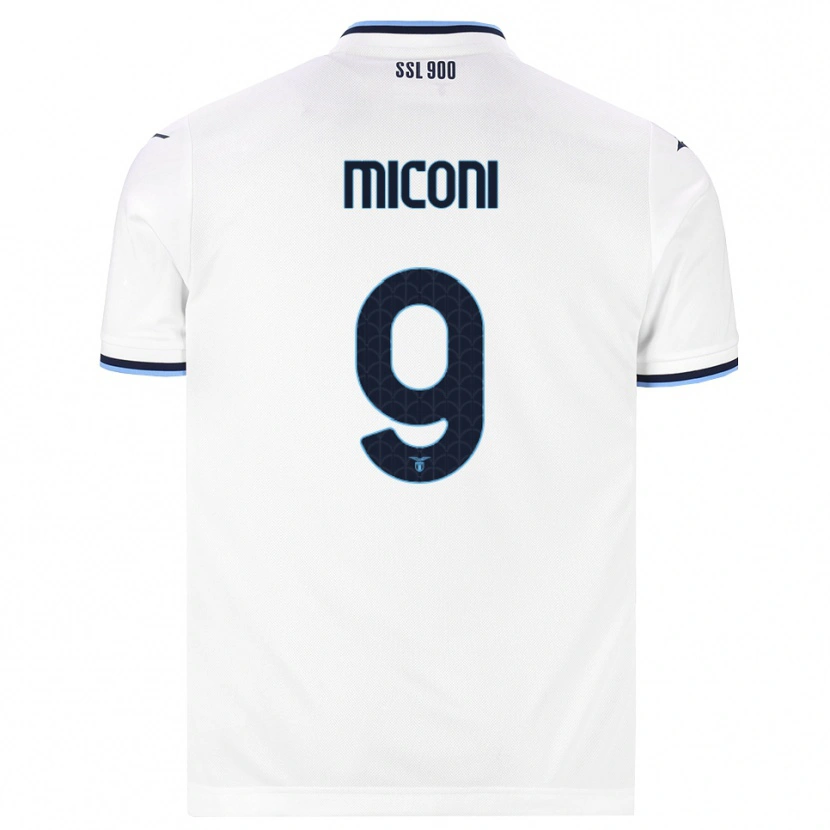 Danxen Kinder Lorenzo Miconi #9 Weiß Dunkelblau Auswärtstrikot Trikot 2026/27 T-Shirt Schweiz
