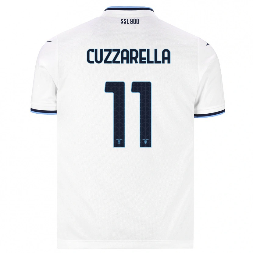 Danxen Kinder Cristian Cuzzarella #11 Weiß Dunkelblau Auswärtstrikot Trikot 2026/27 T-Shirt Schweiz