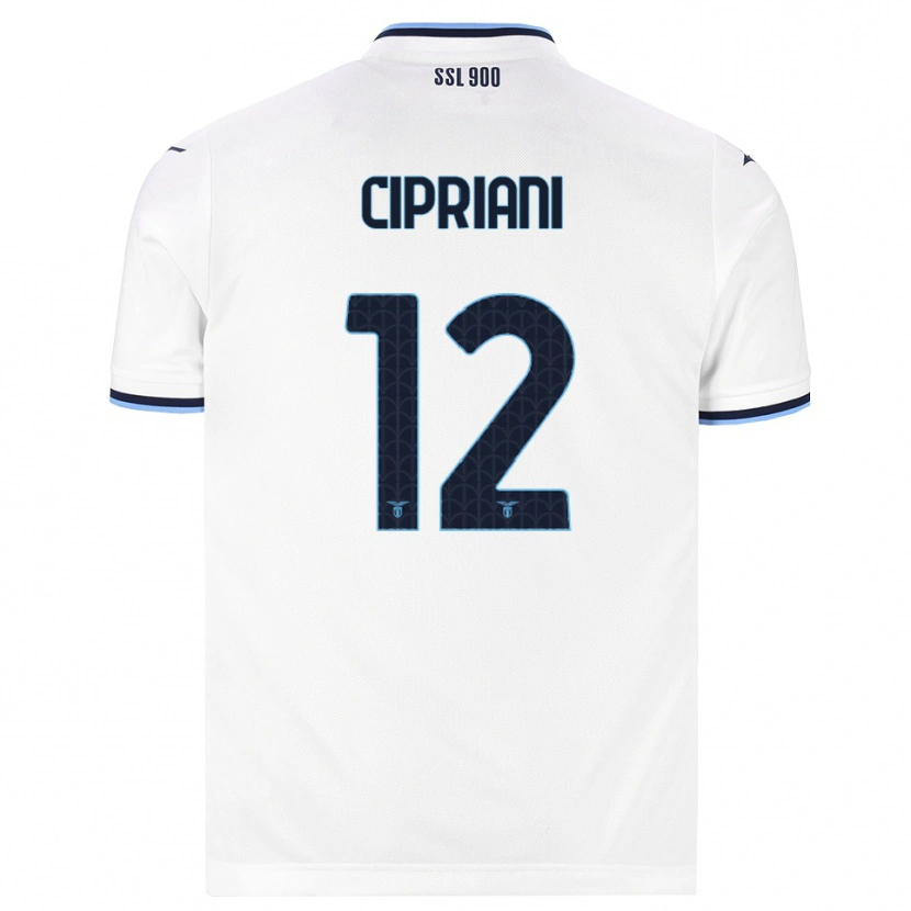 Danxen Kinder Alessio Cipriani #12 Weiß Dunkelblau Auswärtstrikot Trikot 2026/27 T-Shirt Schweiz