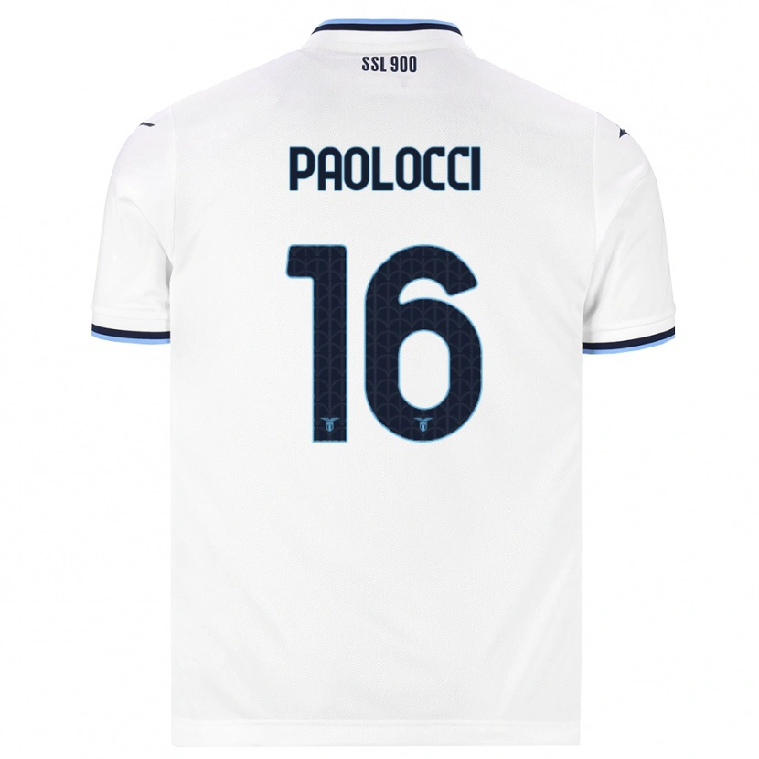 Danxen Kinder Gabriele Paolocci #16 Weiß Dunkelblau Auswärtstrikot Trikot 2026/27 T-Shirt Schweiz