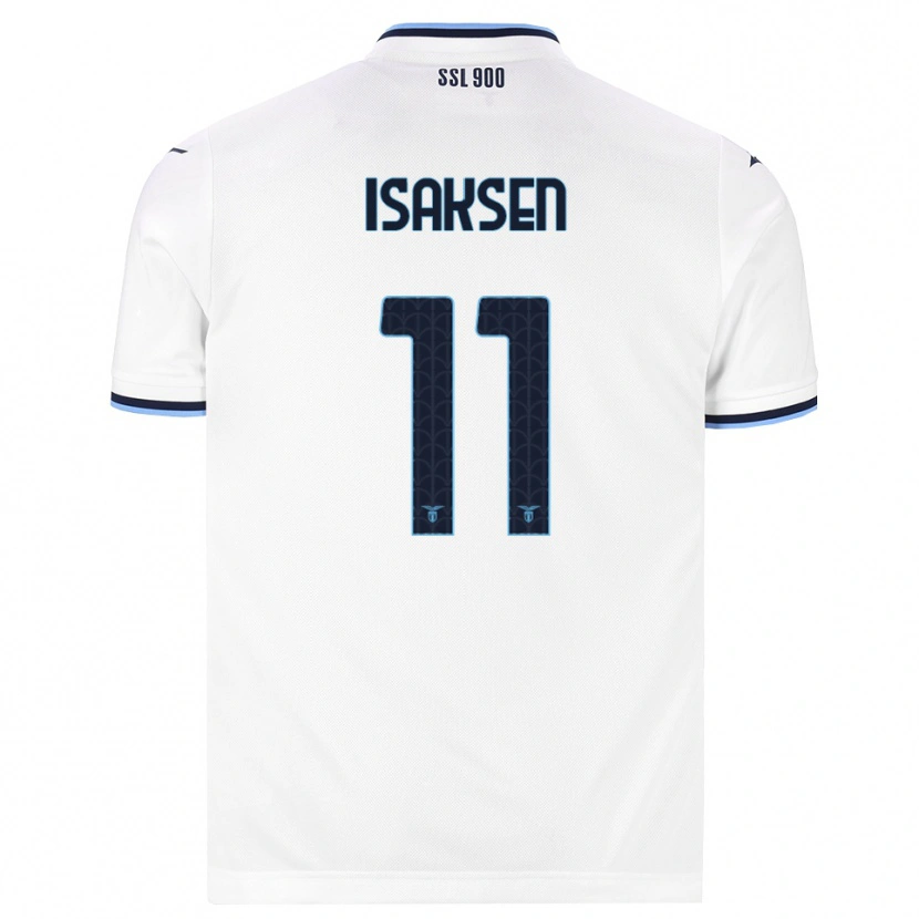 Danxen Kinder Gustav Isaksen #11 Weiß Dunkelblau Auswärtstrikot Trikot 2026/27 T-Shirt Schweiz