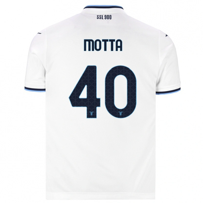 Danxen Kinder Edoardo Motta #40 Weiß Dunkelblau Auswärtstrikot Trikot 2026/27 T-Shirt Schweiz