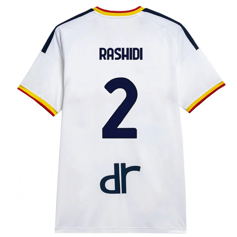 Danxen Kinder William Rashidi #2 Weiß Gelb Rot Auswärtstrikot Trikot 2026/27 T-Shirt Schweiz