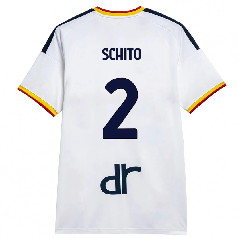 Danxen Kinder Andrea Schito #2 Weiß Gelb Rot Auswärtstrikot Trikot 2026/27 T-Shirt Schweiz