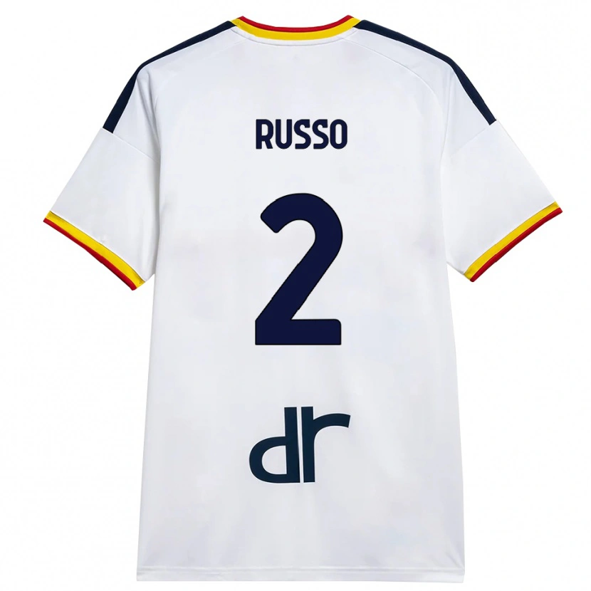 Danxen Kinder Luca Russo #2 Weiß Gelb Rot Auswärtstrikot Trikot 2026/27 T-Shirt Schweiz