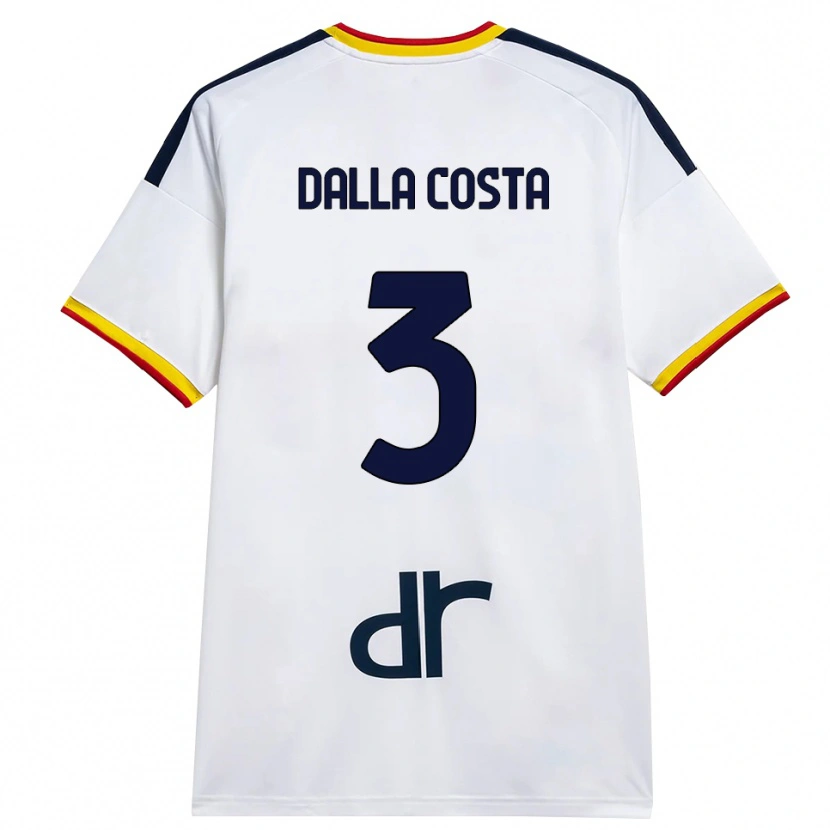 Danxen Kinder Luca Dalla Costa #3 Weiß Gelb Rot Auswärtstrikot Trikot 2026/27 T-Shirt Schweiz
