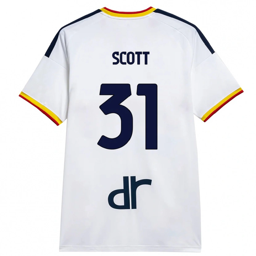 Danxen Kinder Elijah Scott #31 Weiß Gelb Rot Auswärtstrikot Trikot 2026/27 T-Shirt Schweiz