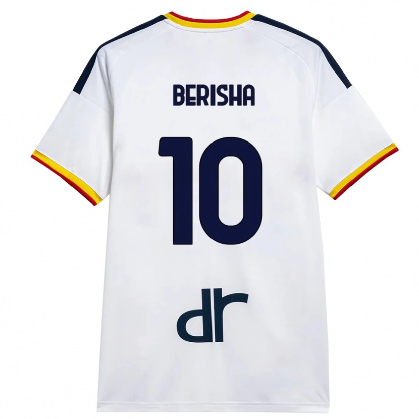 Danxen Kinder Medon Berisha #10 Weiß Gelb Rot Auswärtstrikot Trikot 2026/27 T-Shirt Schweiz
