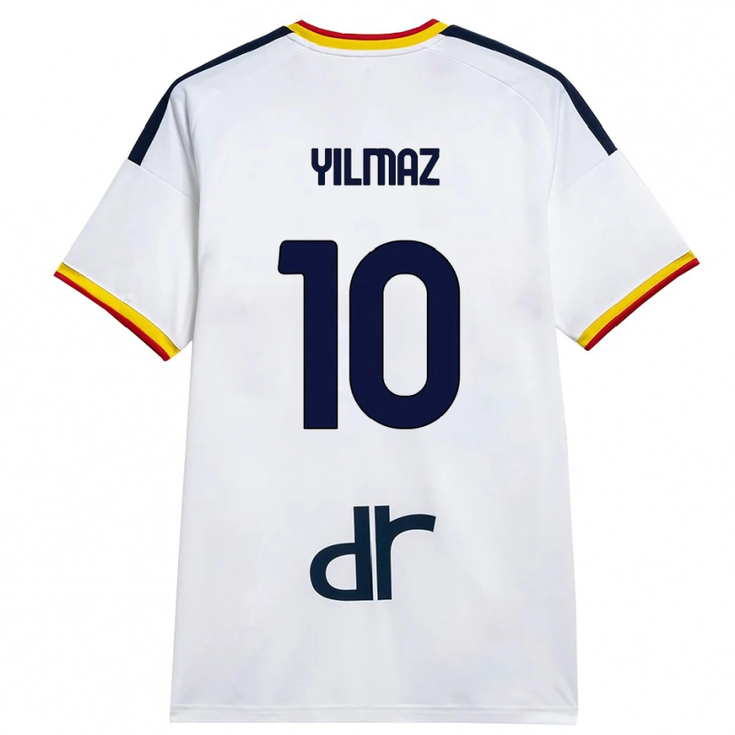 Danxen Kinder Enes Yilmaz #10 Weiß Gelb Rot Auswärtstrikot Trikot 2026/27 T-Shirt Schweiz