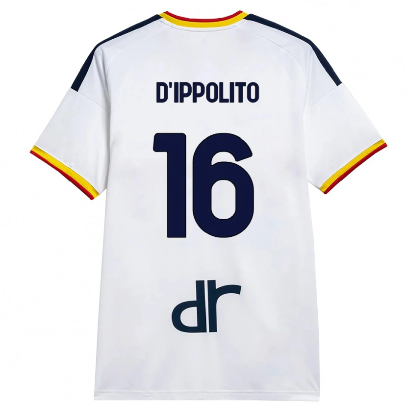 Danxen Kinder Nicola D'ippolito #16 Weiß Gelb Rot Auswärtstrikot Trikot 2026/27 T-Shirt Schweiz