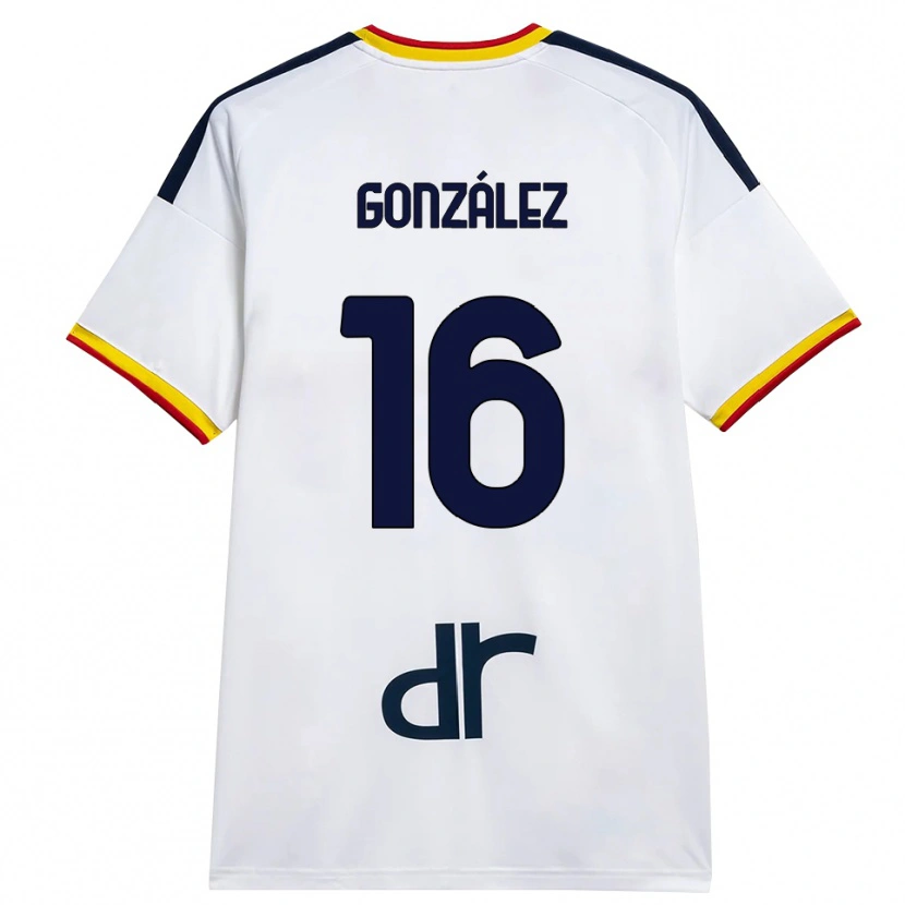 Danxen Kinder Joan González #16 Weiß Gelb Rot Auswärtstrikot Trikot 2026/27 T-Shirt Schweiz