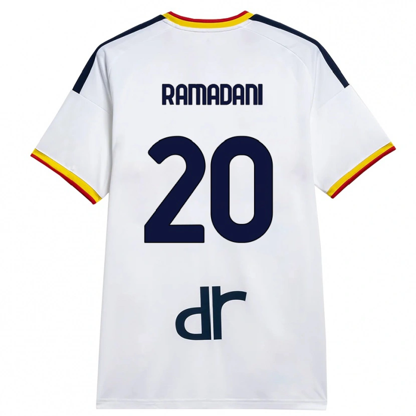 Danxen Kinder Ylber Ramadani #20 Weiß Gelb Rot Auswärtstrikot Trikot 2026/27 T-Shirt Schweiz