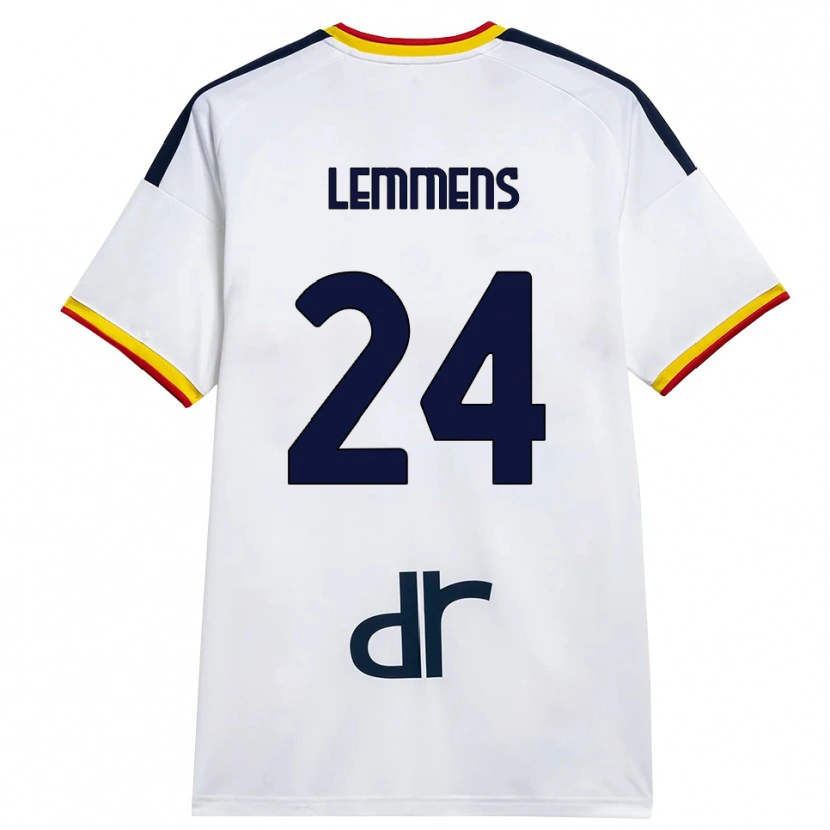 Danxen Kinder Mats Lemmens #24 Weiß Gelb Rot Auswärtstrikot Trikot 2026/27 T-Shirt Schweiz