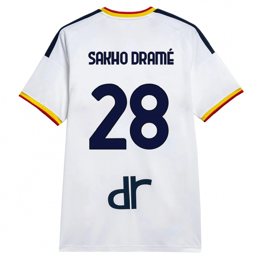 Danxen Kinder Samba Sakho Dramé #28 Weiß Gelb Rot Auswärtstrikot Trikot 2026/27 T-Shirt Schweiz