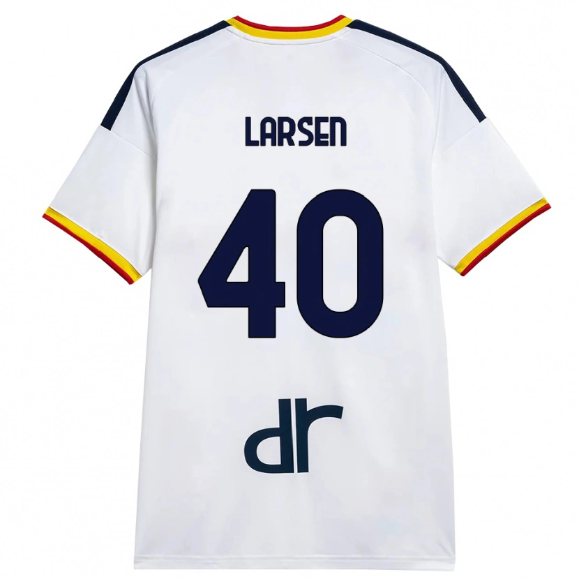 Danxen Kinder Emil Larsen #40 Weiß Gelb Rot Auswärtstrikot Trikot 2026/27 T-Shirt Schweiz