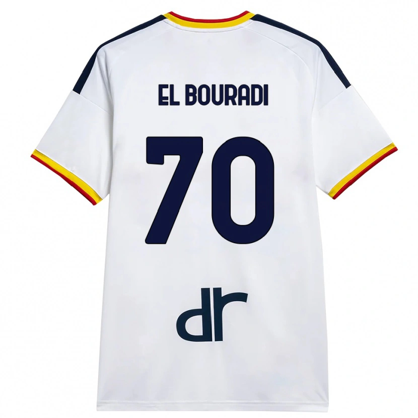 Danxen Kinder Walid El Bouradi #70 Weiß Gelb Rot Auswärtstrikot Trikot 2026/27 T-Shirt Schweiz