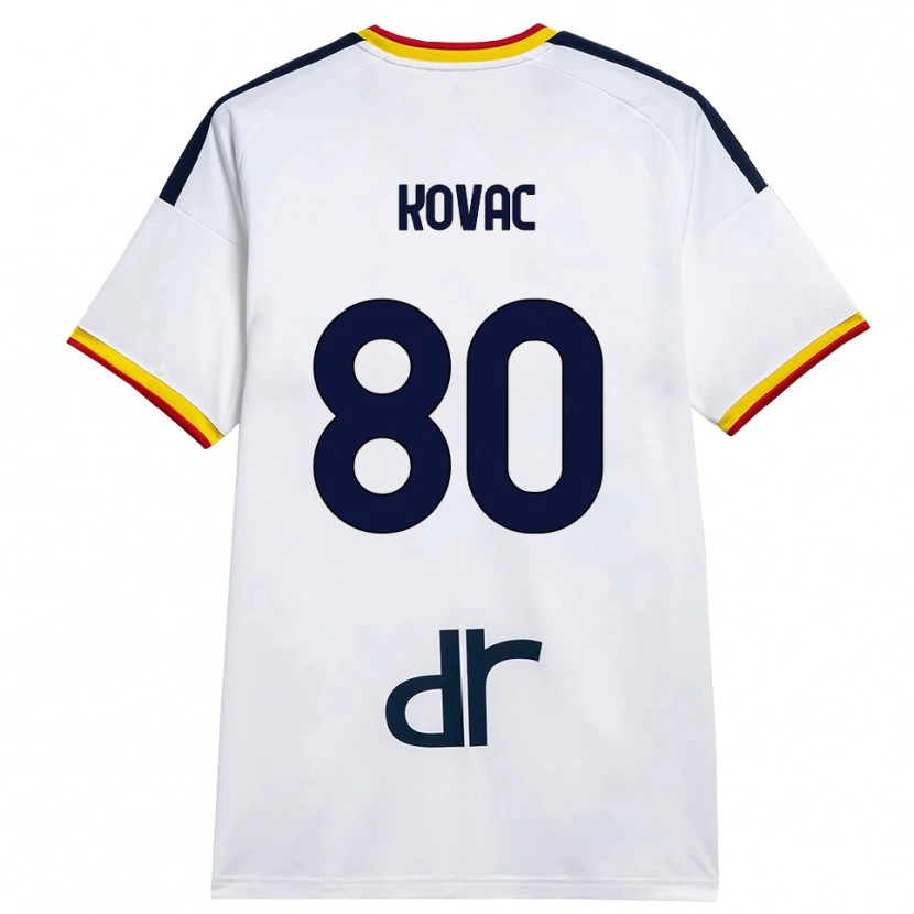 Danxen Kinder Niko Kovač #80 Weiß Gelb Rot Auswärtstrikot Trikot 2026/27 T-Shirt Schweiz